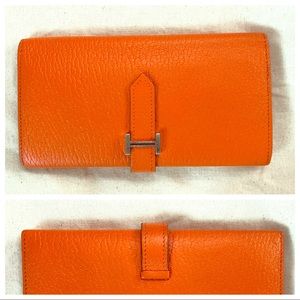 Hermes bearn tri-fold wallet